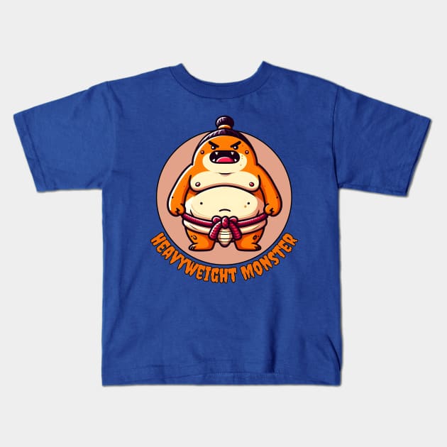 Sumo monster Kids T-Shirt by Japanese Fever